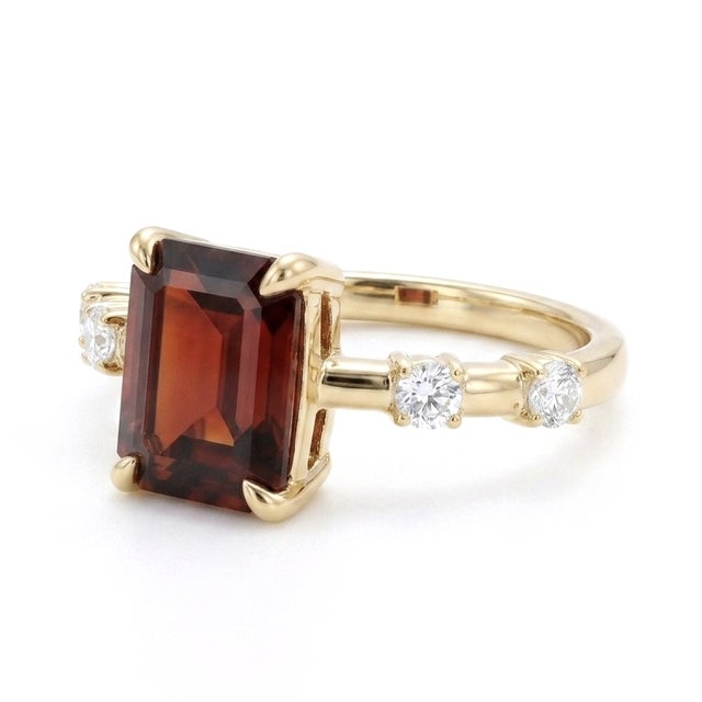 Garnet Wedding Engagement Ring - Janaury Birthstone 925 Silver Handmade Ring Us 7 For Sale - Image 4 of 5