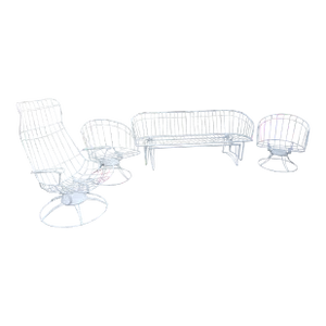 Vintage Homecrest Glider, Lounge and Swivel Chairs, 4 Pieces