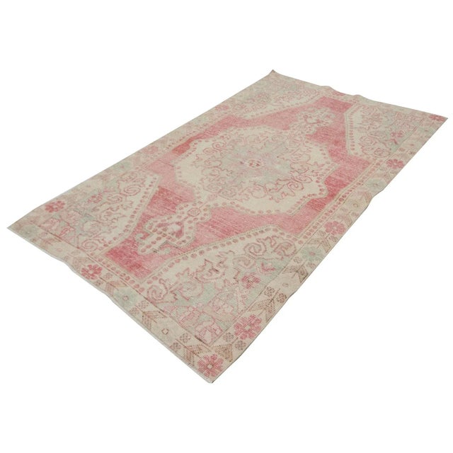 Turkish Vintage Turkish Area Rug- 4′4″ × 6′10″ For Sale - Image 3 of 7