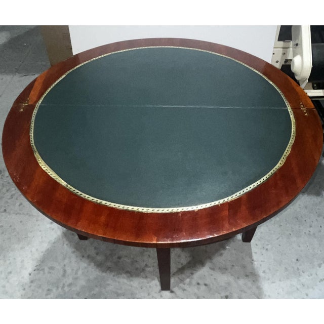 Late 20th Century Late 20th Century Expandable Demi-Lune Console Table to Round Dining Table For Sale - Image 5 of 8