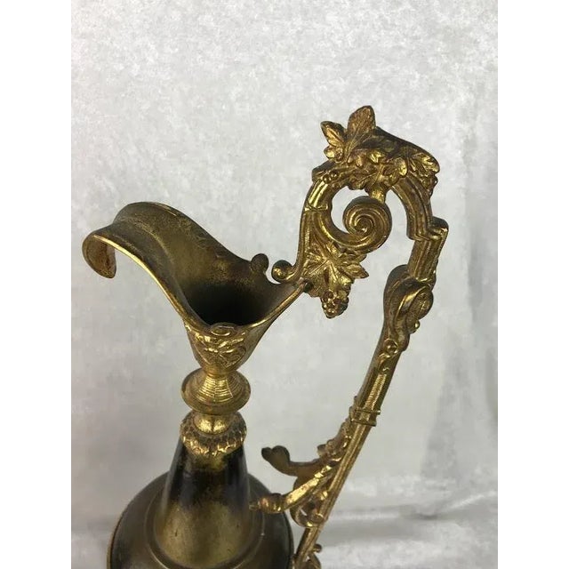 Vintage Elegant Brass Mantel Pitchers / Ewers - a Pair For Sale In Phoenix - Image 6 of 12