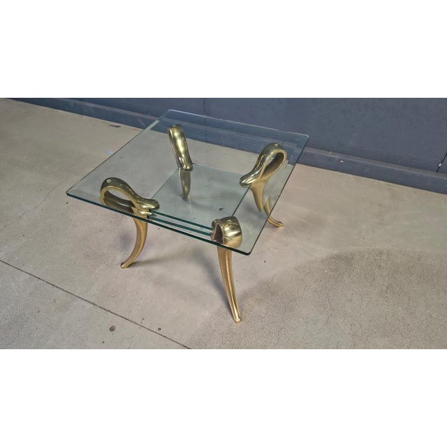 1970s Brass and Glass Coffee Table, 1970s For Sale - Image 5 of 13