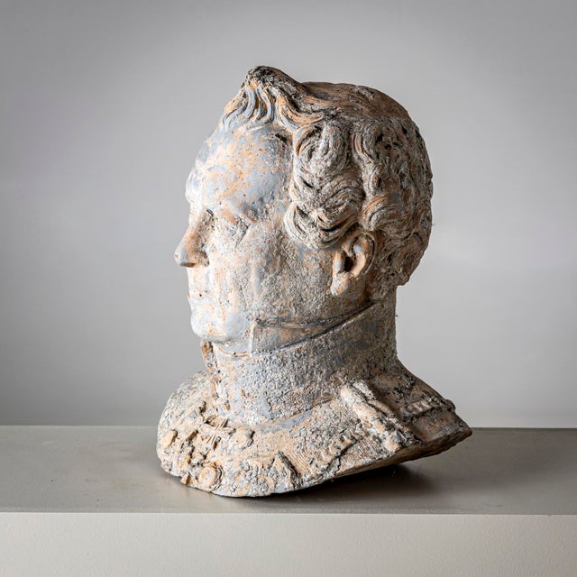 Louis Weiss, Busts of Count Von Gneisenau and Von Blücher, 1858, Terracotta, Set of 2 For Sale - Image 10 of 14