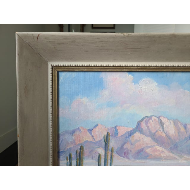 Pascal Hyde 1950s Oil Painting Mojave Desert Landscape For Sale - Image 10 of 18