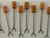 Chocolate Mid 20th Century Set of 12 Mexican Honey Onyx Cocktail Forks in Amber Tones, Mid-Century Modern For Sale - Image 8 of 12