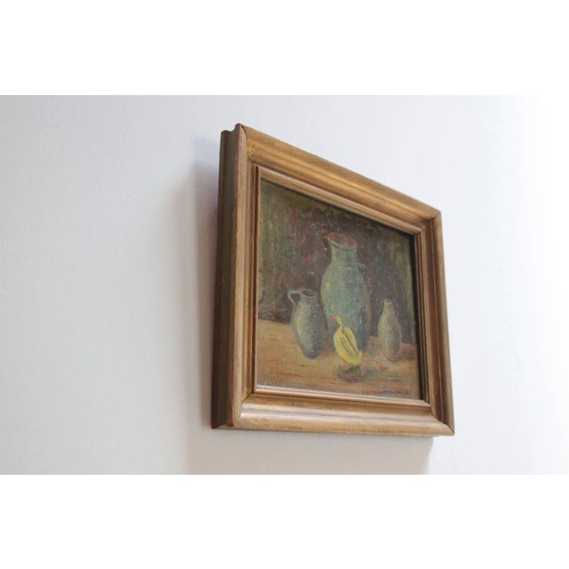 Art Deco Elaine Plishker Auchmoody Still Life With Duck Oil on Canvas For Sale - Image 3 of 13