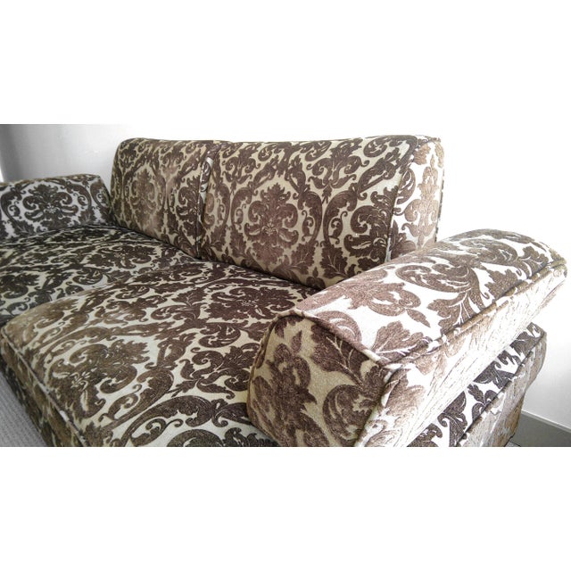 Custom Rolling Sofa / Twin-Size Daybed – Eclectic Bohemian For Sale - Image 9 of 10