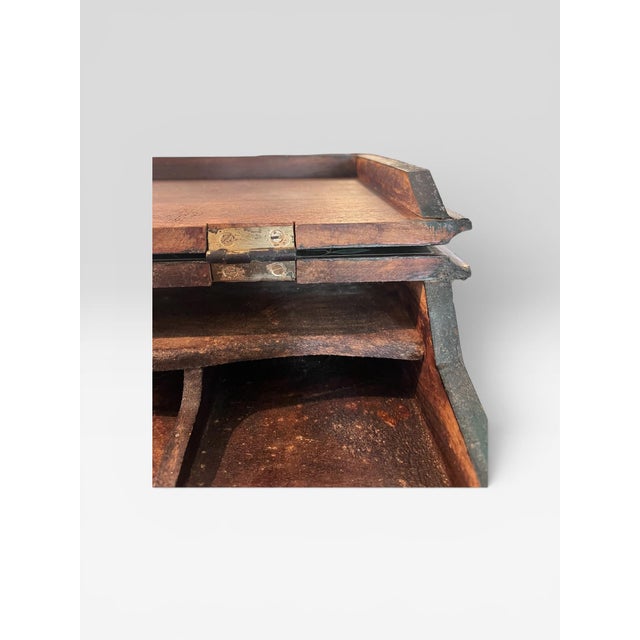 Vintage Hand Painted Slant Front Correspondence Box. For Sale - Image 12 of 12