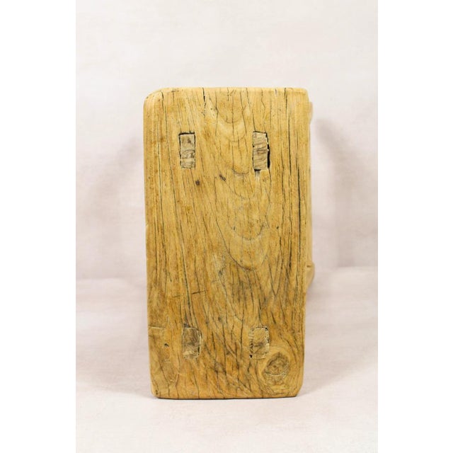 Rustic Vintage Rustic Stool in Elm For Sale - Image 3 of 5