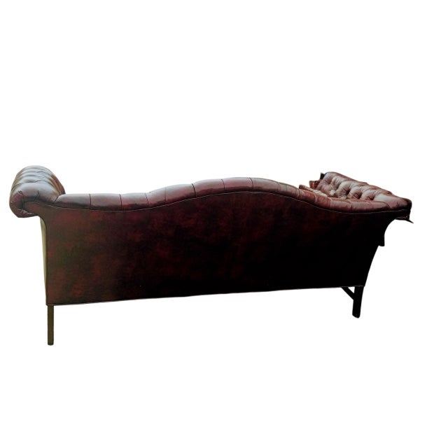 1990s Chesterfield Leather Sofa by Brandon Furniture of North Carolina For Sale - Image 4 of 5