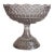 Vintage Pressed Glass Pedestal Compote Bowl For Sale