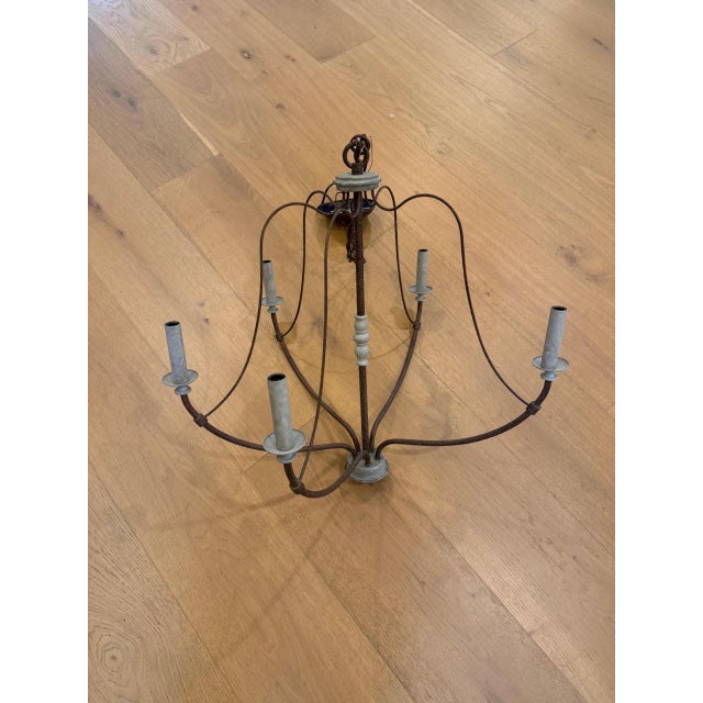 Farmhouse Shoshanna Iron 5-Light Chandelier For Sale - Image 3 of 3