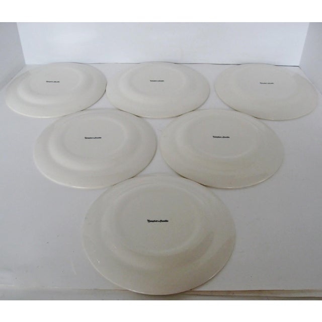 French Stoneware Salad Plates, Set of 6 For Sale - Image 4 of 5