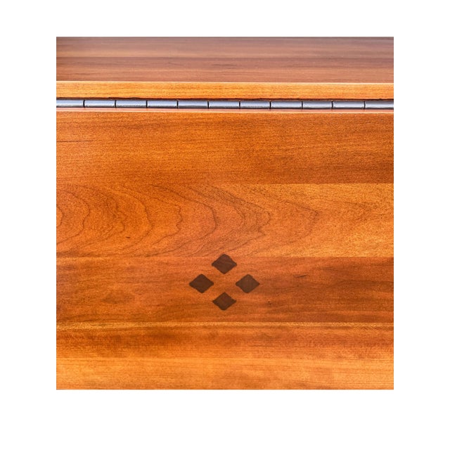 Mid-Century Kipp Stewart for Calvin Furniture Solid Walnut Drop Leaf Dining Table For Sale - Image 9 of 9