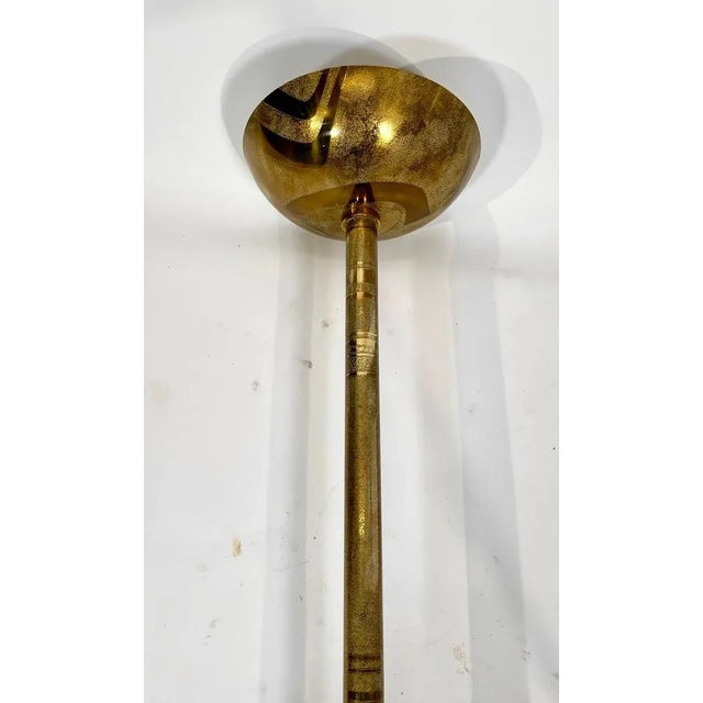 Gold Floor Lamp by Willy Daro, 1980s For Sale - Image 8 of 11
