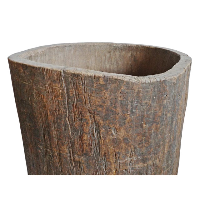 Mid 20th Century Giant Old Naga Wood Trunk Container Pot For Sale - Image 5 of 8