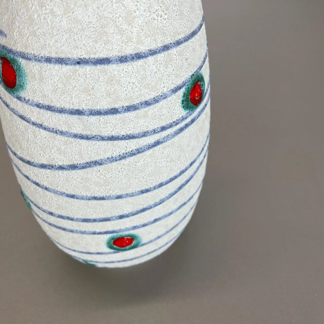 Colorful Fat Lava Stripe & Dots Pottery Vase from Jasba Ceramics, Germany, 1950s For Sale - Image 10 of 16