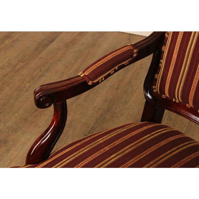 Brown Early 21st Century Fairfield French Louis XV Style Fauteuil Armchairs - A Pair For Sale - Image 8 of 13