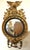 Gold 19th Century Federal Convex Bullseye Mirror With Eagle Pediment and Three Candle Holders For Sale - Image 8 of 18