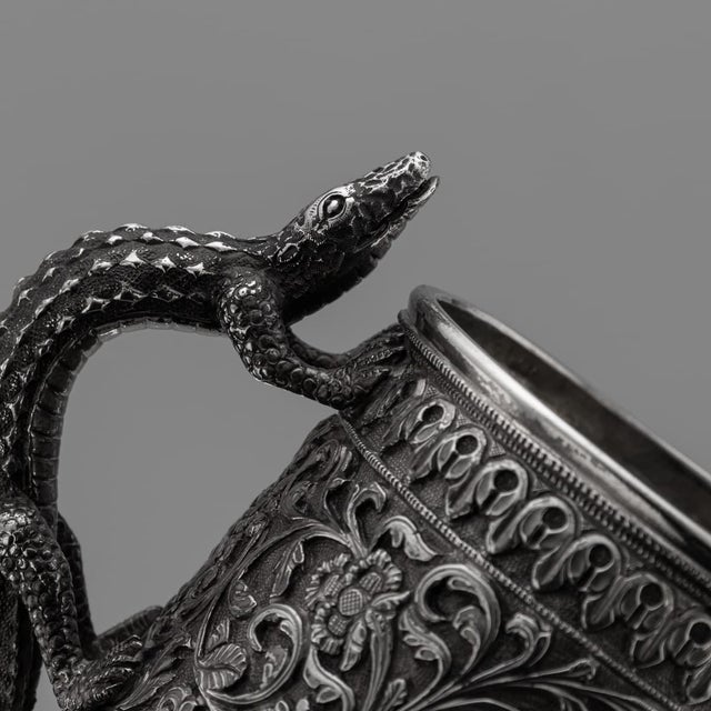 Antique Indian Kutch Silver Mug, 1890 For Sale - Image 11 of 18