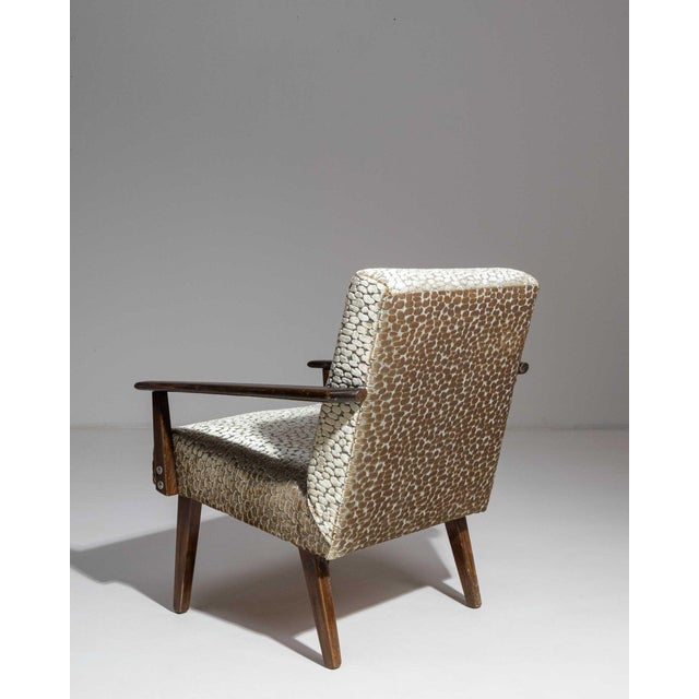 Wood 19th Century France Brown Wood Armchair For Sale - Image 7 of 10