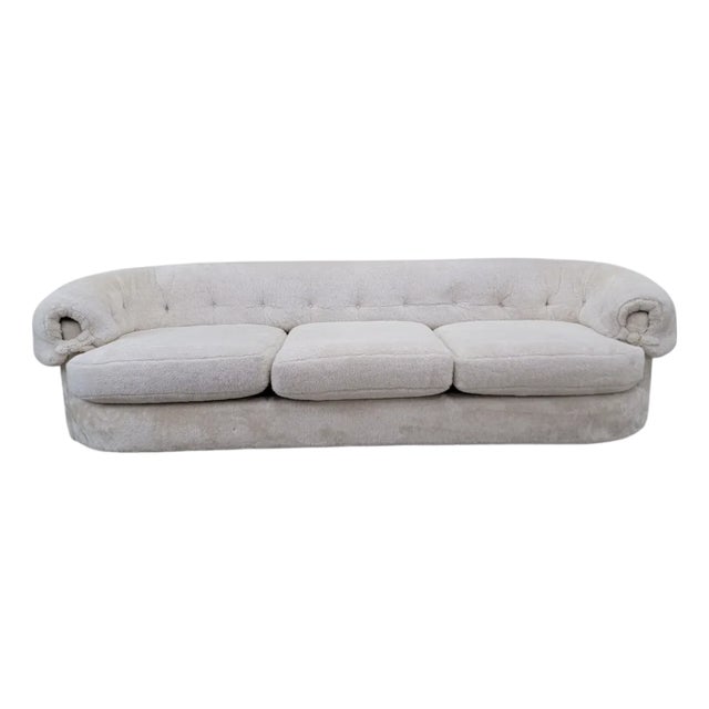 MCM Cream Teddy Bear Sofa by Schweiger Industries For Sale
