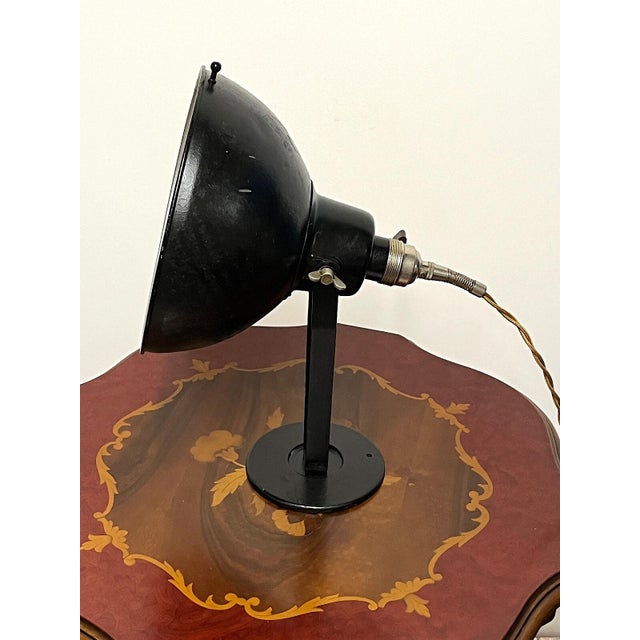Black Antique Bauhaus Table Lamp from Zeiss Ikon, 1930s For Sale - Image 8 of 11