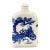 Vintage Blue & White Porcelain Snuff Bottle – Guiguzi Descending the Mountain Motif For Sale