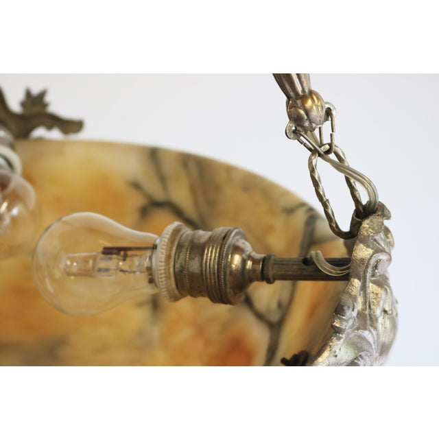 Neo Classical Alabaster Pendant Light, 1880 For Sale - Image 12 of 15