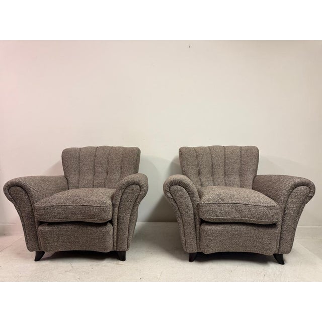 Guglielmo Ulrich Large Italian Armchairs by Guglielmo Ulrich, 1940s, Set of 2 For Sale - Image 4 of 15