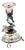 Silver Toothpick Holder with Chalice Supported by Vine For Sale