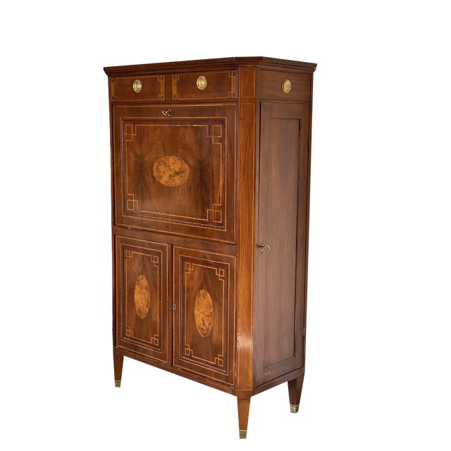 Napoleon III Mobile Mahogany & Maple Secretary For Sale