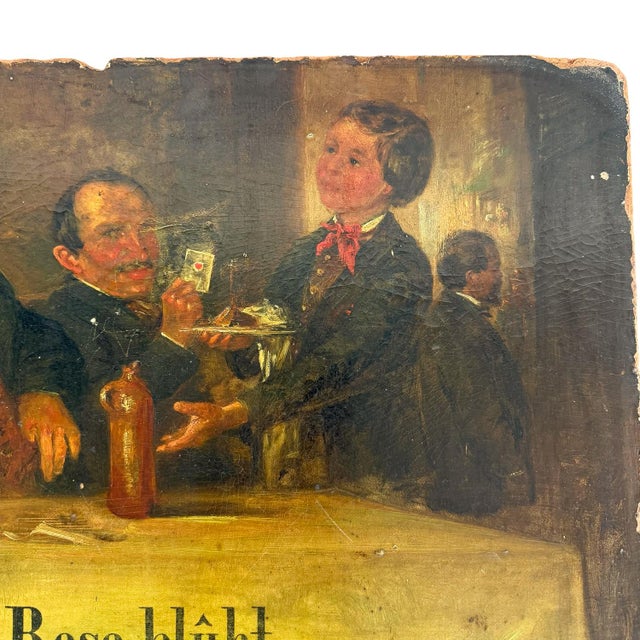 Mollat Paris, French Café Painting The Rose Blooms, 1890s, Print on Board For Sale - Image 5 of 10