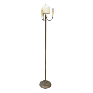 Floor Lamp in Brass and Lacquered Aluminum, Italy, 1950s For Sale