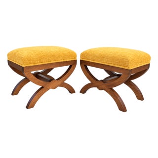 Tuscan Style Ottomans- Pair For Sale