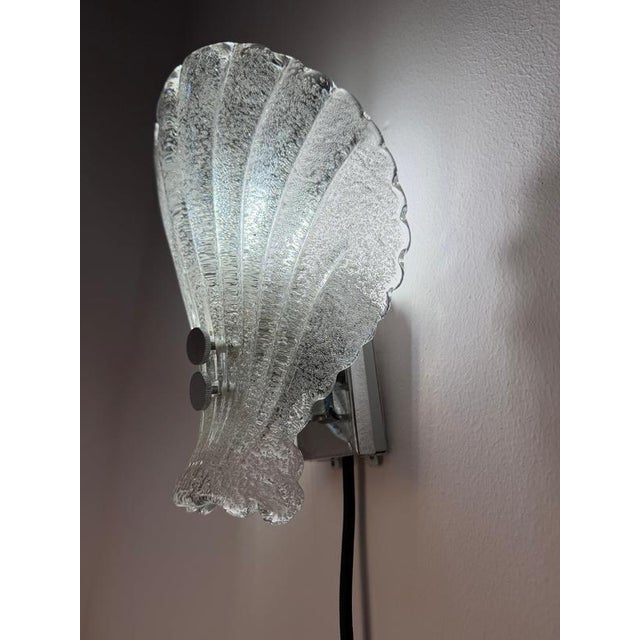 Glass Shell Wall Lamp from Sölken Leuchten For Sale - Image 9 of 11