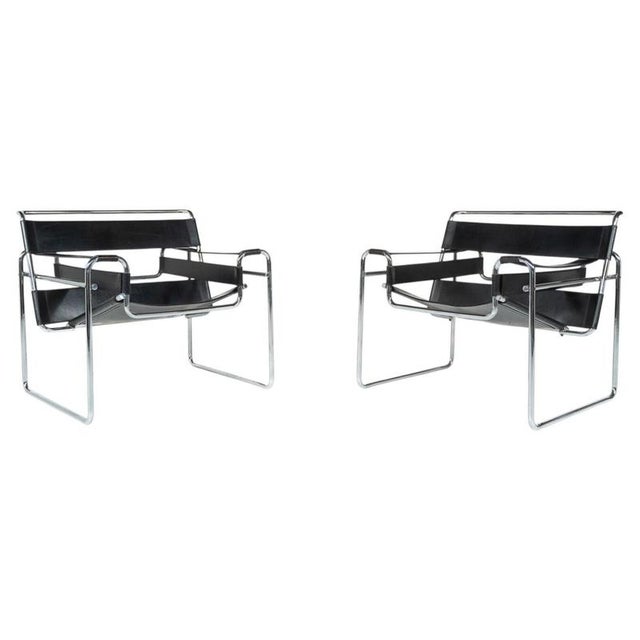 B3 Wassily Armchairs by Marcel Breuer for Gavina, Italy, 1960s, Set of 2 For Sale - Image 16 of 16