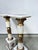 White Antique French Empire Bronze Ormolu White Marble Pedestals - A Pair For Sale - Image 8 of 10