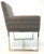 2010s Gray and Chrome Modern Upholstered Arm Chairs Prototypes Set of Four For Sale - Image 5 of 7