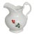 White Ceramic Rose Pitcher For Sale