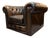 Vintage Chesterfield Club Chair in Brown Leather For Sale