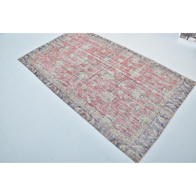 Turkish 1950s Turkish Handmade Oushak Rug For Sale - Image 3 of 10
