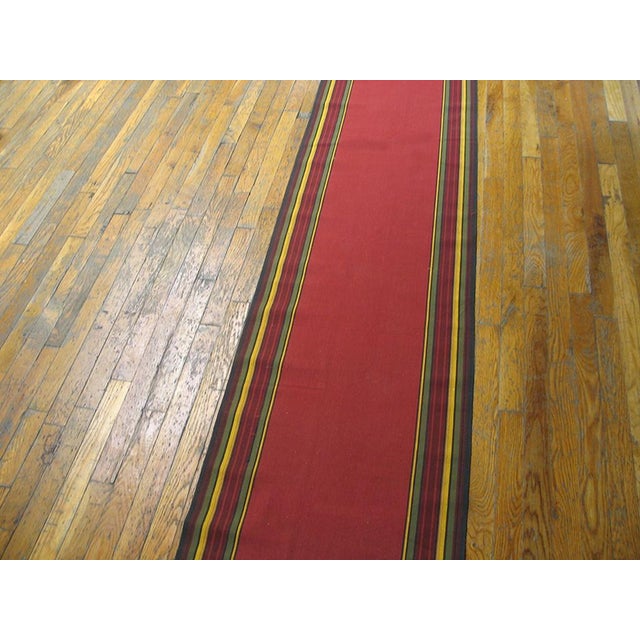 Antique Rag rug. Size: 2'0" x 37'0". Hallway Runner Rugs (2ft x 37ft), Country of Origin: American USA Rugs, Circa Date:...