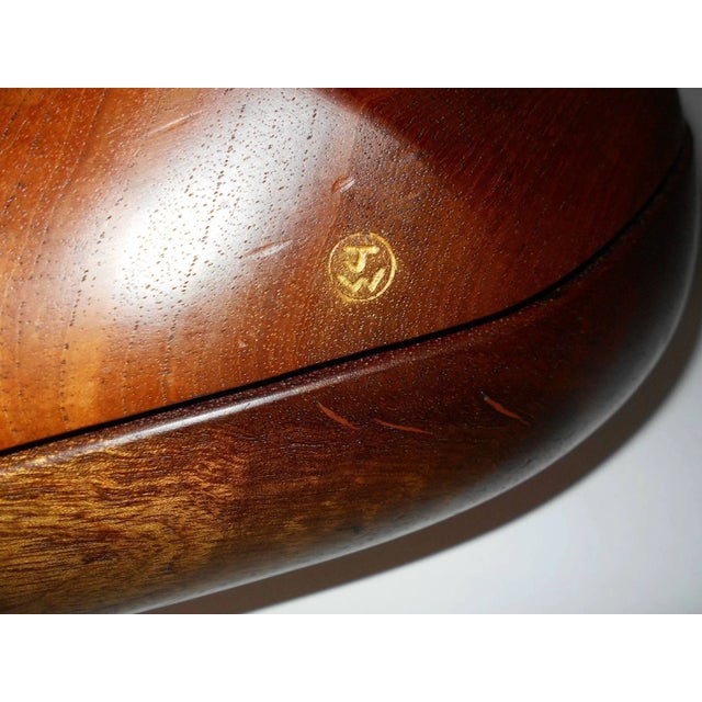 Large Walnut Trinket Box Signed "Jw" For Sale - Image 4 of 5