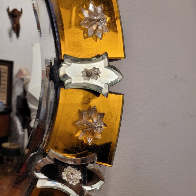 Mid-Century Sunburst Mirror in Murano Glass, 1960s For Sale - Image 14 of 18