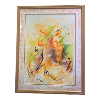 1970’s Ginny Handcock Abstract Watercolor Painting For Sale