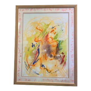1970’s Ginny Handcock Abstract Watercolor Painting