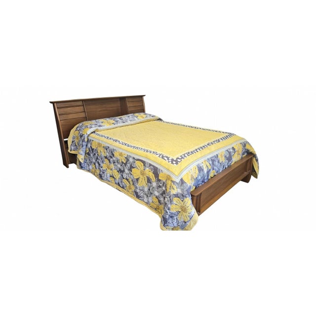 Wood Kent Coffey “Eloquence” 1960s Walnut Bedroom Suite — Queen Bed, Highboy, Dresser + Mirror For Sale - Image 7 of 11