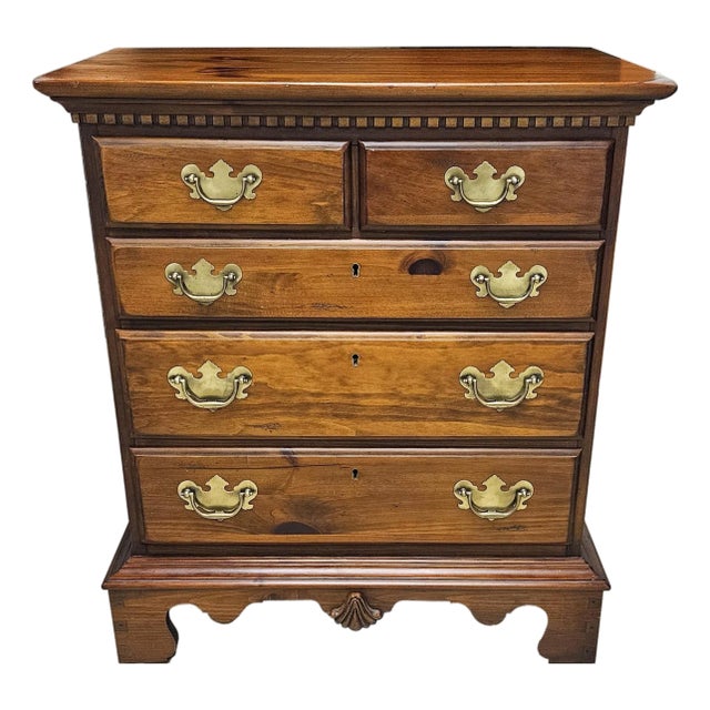 1980s Vintage Solid Wood Night Stand For Sale