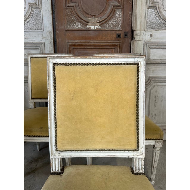 Louis XVI Style White Lacquered Chairs, 1900s, Set of 6 For Sale - Image 3 of 14
